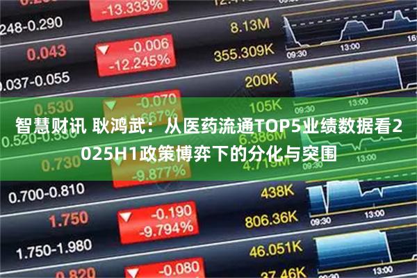 智慧财讯 耿鸿武：从医药流通TOP5业绩数据看2025H1政策博弈下的分化与突围