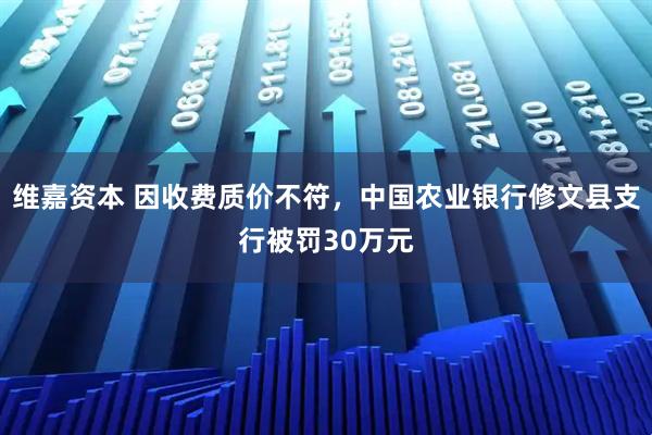 维嘉资本 因收费质价不符，中国农业银行修文县支行被罚30万元