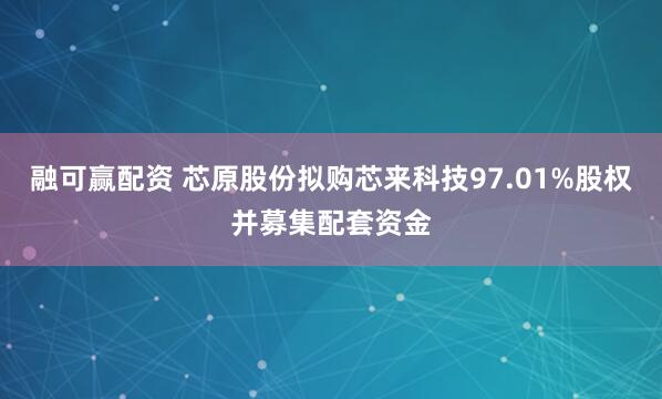 融可赢配资 芯原股份拟购芯来科技97.01%股权并募集配套资金