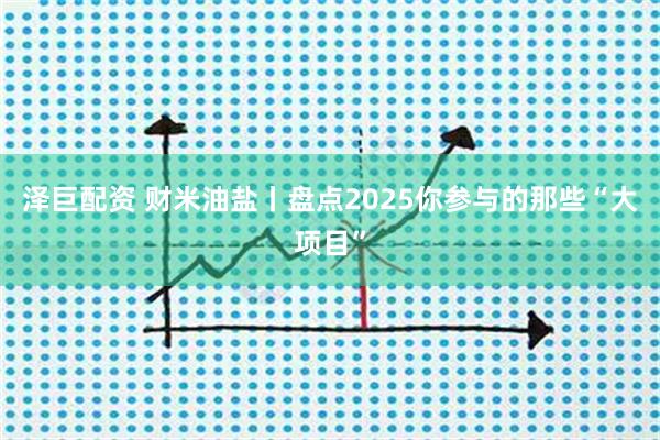 泽巨配资 财米油盐丨盘点2025你参与的那些“大项目”